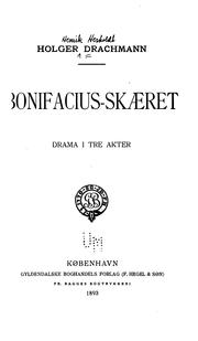 Cover of: Bonifacius-skaeret: drama i tre akter.