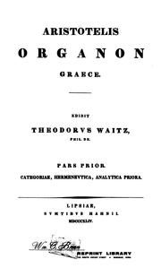 Cover of: Aristotelis Organon graece.