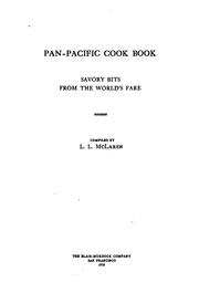 Pan-Pacific cook book by Linie Loyall McLaren,