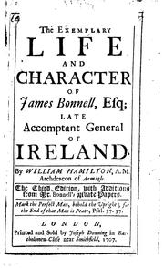 The exemplary life and character of James Bonnell by William Hamilton