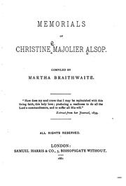 Memorials of Christine Majolier Alsop by Christine R. Majolier Alsop