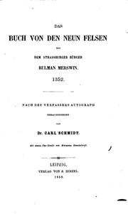 Cover of: Das buch von neun felsen by Rulman Merswin