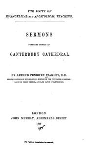 Cover of: Sermons preached before His Royal Highness the Prince of Wales by Arthur Penrhyn Stanley