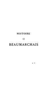 Cover of: Histoire de Beaumarchais. by Paul Philippe Gudin de la Brenellerie, Paul Philippe Gudin de la Brenellerie