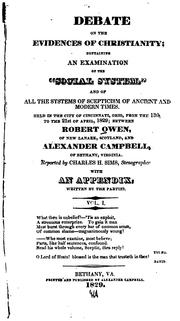 Cover of: Debate on the evidences of Christianity by Robert Owen, Robert Owen