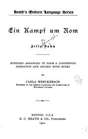 Cover of: Ein Kampf um Rom by Felix Dahn