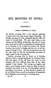 Cover of: Six months in India.