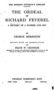 Cover of: The ordeal of Richard Feverel by George Meredith