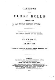 Cover of: Calendar of the close rolls by Public Record Office
