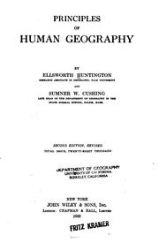 Principles of human geography by Huntington, Ellsworth