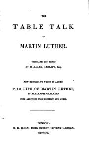 Cover of: The table talk of Martin Luther by Martin Luther