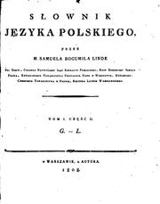 Cover of: Słownik języka polskiego. by Samuel Bogumił Linde