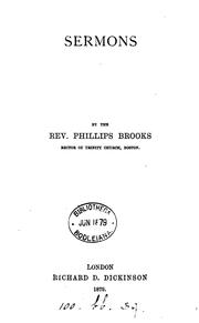 Cover of: Sermons. by Phillips Brooks