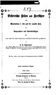 Cover of: Oesterreichs Helden und Heerführer by C. A. Schweigerd