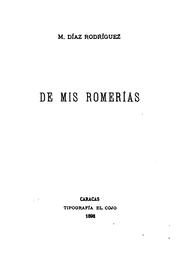 Cover of: De mis romerías.