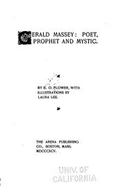 Cover of: Gerald Massey: poet, prophet, and mystic.
