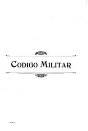 Cover of: Código militar. 1906.