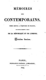 Cover of: Mémoires.