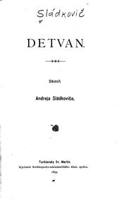 Cover of: Detvan. by Andrej Sládkovič