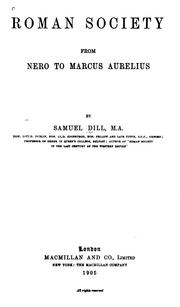 Cover of: Roman society from Nero to Marcus Aurelius.