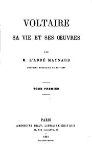 Cover of: Voltaire, sa vie et ses oeuvres.