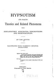 Cover of: Hypnotism by Carl Sextus