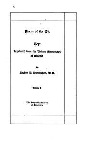 Cover of: The poem of the Cid.
