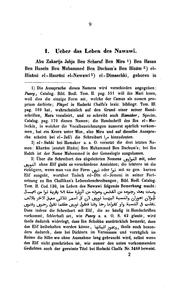 Cover of: Ueber das Leben und die Schriften des Scheich Abu Zakarija Jahja el-Nawawi.