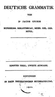 Cover of: Deutsche grammatik