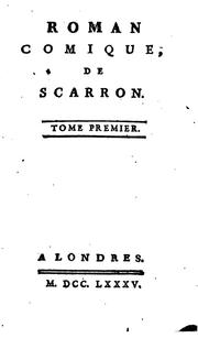 Cover of: Roman comique by Scarron Monsieur
