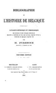 Cover of: Bibliographie de l'histoire de Belgique by Pirenne, Henri
