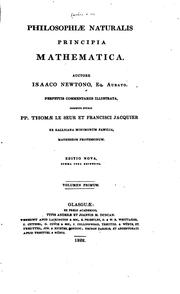 Cover of: Philosophiæ naturalis principia mathematica. by Sir Isaac Newton