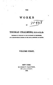 Cover of: The works of Thomas Chalmers.