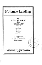 Cover of: Potomac landings by Wilstach, Paul
