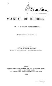 Cover of: A manual of Budhism, in its modern development