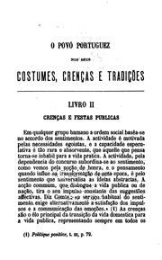 Cover of: O povo portuguez nos seus costumes, crenças e tradições