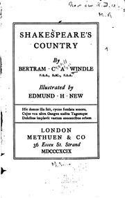 Cover of: Shakespeare's country by Windle, Bertram Coghill Alan Sir