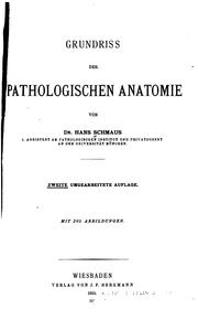 Cover of: Grundriss der pathologischen Anatomie by Gotthold Herxheimer