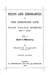 Cover of: Helps and hindrances to the Christian life.: Plain village sermons for a year ...