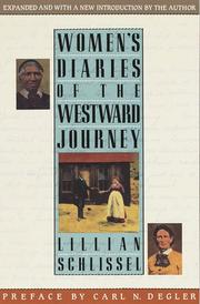 Cover of: Women's Diaries of the Westward Journey (Studies in the Life of Women)