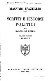 Cover of: Scritti e discorsi politici