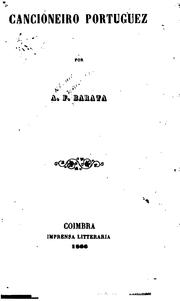 Cover of: Cancioneiro portuguez