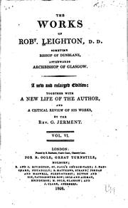 Cover of: The works of Robt. Leighton.