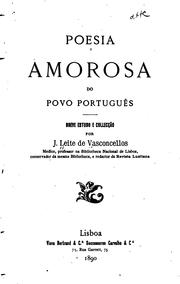 Poesia amorosa do povo português by José Leite de Vasconcellos Pereira de Mello