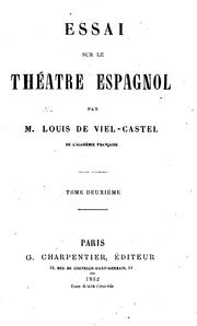 Cover of: Essai sur le théatre espagnol