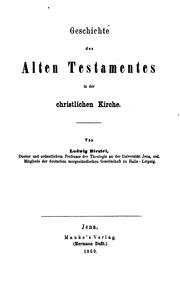 Geschichte des Alten Testamentes in der christlichen kirche by Ludwig Diestel