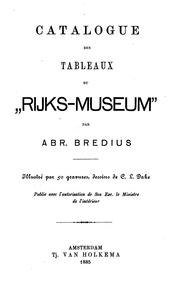 Catalogue des tableaux du "Rijks-museum" by Rijksmuseum (Netherlands)
