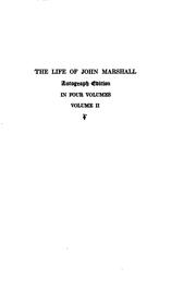 Cover of: The life of John Marshall