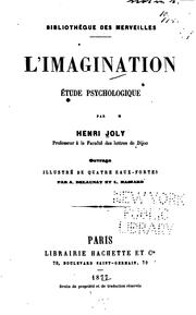 Cover of: L' imagination: étude psychologique.