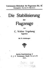 Cover of: Die Stabilisierung der Flugzeuge